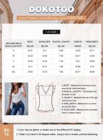 Dokotoo Womens Basic Ribbed Low Cut Button Down Tight Slim Fitted Tee Tops T Shirts - Image 4